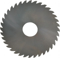 RobbJack - 4" Diam x 0.0937" Blade Thickness x 1" Arbor Hole Diam, 36 Tooth Slitting and Slotting Saw - Arbor Connection, Right Hand, Uncoated, Solid Carbide, Concave Ground - Exact Tooling
