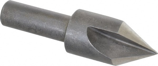 Keo - 5/8" Head Diam, 3/8" Shank Diam, 3 Flute 60° High Speed Steel Countersink - Bright Finish, 2-1/4" OAL, Single End, Straight Shank, Right Hand Cut - Exact Tooling