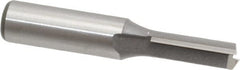 Amana Tool - 3/8" Diam, 1/2" Shank Diam, 1" Length of Cut, 2 Flute Straight Router Bit - 2-3/4" Overall Length, Carbide Tipped - Exact Tooling
