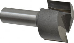 Amana Tool - 1-1/4" Cut Diam, 3/4" Length of Cut, 2 Flute Mortising Edge Profile Router Bit - Carbide-Tipped, 1/2" Shank Diam, 2-1/8" OAL, Uncoated - Exact Tooling