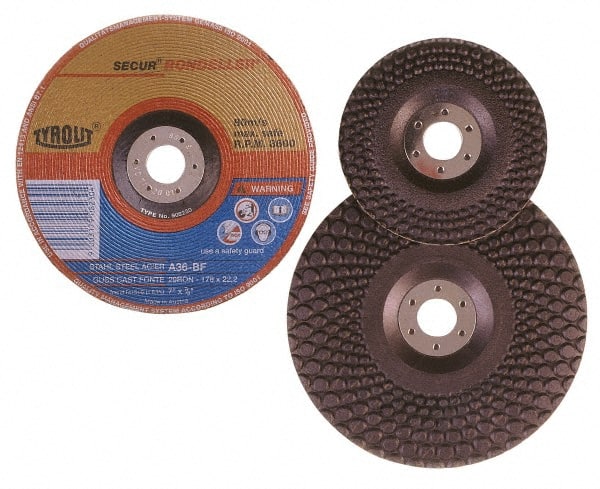 Value Collection - 5" 60 Grit Aluminum Oxide Cutoff Wheel - 0.04" Thick, 7/8" Arbor, 12,220 Max RPM - Exact Tooling
