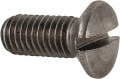 Value Collection - M8x1.25 Metric Coarse, 20mm OAL Slotted Drive Machine Screw - Oval Head, Grade 18-8 & A2 Stainless Steel, Uncoated, Without Washer - Exact Tooling