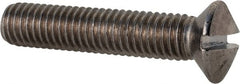 Value Collection - M8x1.25 Metric Coarse, 40mm OAL Slotted Drive Machine Screw - Oval Head, Grade 18-8 & A2 Stainless Steel, Uncoated, Without Washer - Exact Tooling