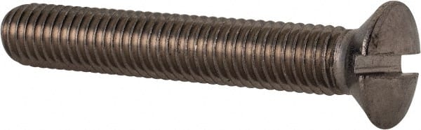 Value Collection - M8x1.25 Metric Coarse, 50mm OAL Slotted Drive Machine Screw - Oval Head, Grade 18-8 & A2 Stainless Steel, Uncoated, Without Washer - Exact Tooling