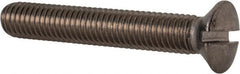 Value Collection - M8x1.25 Metric Coarse, 50mm OAL Slotted Drive Machine Screw - Oval Head, Grade 18-8 & A2 Stainless Steel, Uncoated, Without Washer - Exact Tooling