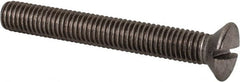 Value Collection - M8x1.25 Metric Coarse, 60mm OAL Slotted Drive Machine Screw - Oval Head, Grade 18-8 & A2 Stainless Steel, Uncoated, Without Washer - Exact Tooling