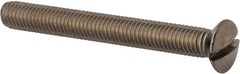 Value Collection - M8x1.25, 70mm OAL Slotted Drive Machine Screw - Oval Head, Grade 18-8 & A2 Stainless Steel, Uncoated, Without Washer - Exact Tooling