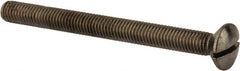 Value Collection - M8x1.25 Metric Coarse, 90mm OAL Slotted Drive Machine Screw - Oval Head, Grade 18-8 & A2 Stainless Steel, Uncoated, Without Washer - Exact Tooling
