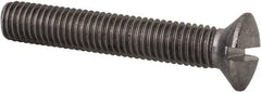 Value Collection - M10x1.50 Metric Coarse, 60mm OAL Slotted Drive Machine Screw - Oval Head, Grade 18-8 & A2 Stainless Steel, Uncoated, Without Washer - Exact Tooling
