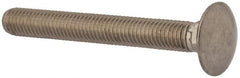 Value Collection - M10x1.5 80mm Length Under Head, Standard Square Neck, Carriage Bolt - Austenitic Grade A2 Stainless Steel, - Exact Tooling