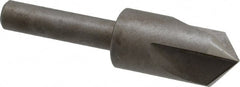 Keo - 1/2" Head Diam, 1/4" Shank Diam, 3 Flute 100° High Speed Steel Countersink - Bright Finish, 2" OAL, Single End, Straight Shank, Right Hand Cut - Exact Tooling