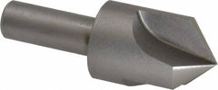 Keo - 1" Head Diam, 1/2" Shank Diam, 3 Flute 100° High Speed Steel Countersink - Bright Finish, 2-3/4" OAL, Single End, Straight Shank, Right Hand Cut - Exact Tooling