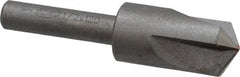 Keo - 1/2" Head Diam, 1/4" Shank Diam, 3 Flute 120° High Speed Steel Countersink - Bright Finish, 2" OAL, Single End, Straight Shank, Right Hand Cut - Exact Tooling