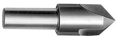 Interstate - 7/8" Head Diam, 1/2" Shank Diam, 3 Flute 90° High Speed Steel Countersink - Exact Tooling