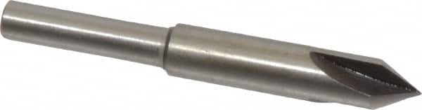 Interstate - 1/4" Head Diam, 3/16" Shank Diam, 3 Flute 60° High Speed Steel Countersink - Exact Tooling