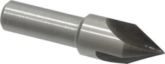 Interstate - 1/2" Head Diam, 3/8" Shank Diam, 3 Flute 60° High Speed Steel Countersink - Exact Tooling