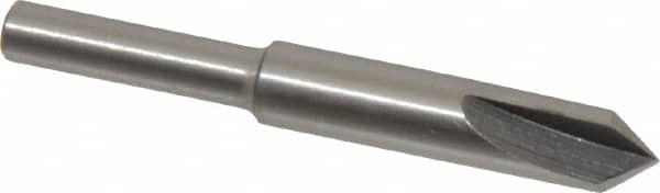 Interstate - 1/4" Head Diam, 3/16" Shank Diam, 3 Flute 82° High Speed Steel Countersink - Exact Tooling