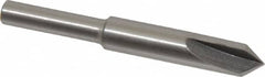 Interstate - 1/4" Head Diam, 3/16" Shank Diam, 3 Flute 82° High Speed Steel Countersink - Exact Tooling