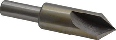 Interstate - 5/8" Head Diam, 3/8" Shank Diam, 3 Flute 82° High Speed Steel Countersink - Bright Finish, 2-3/4" OAL, Single End, Straight Shank, Right Hand Cut - Exact Tooling