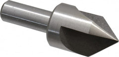 Interstate - 1" Head Diam, 1/2" Shank Diam, 3 Flute 82° High Speed Steel Countersink - Exact Tooling