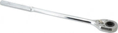Proto - 1/2" Drive Pear Head Female Drive Ratchet - Chrome Finish, 16" OAL, 24 Gear Teeth, Standard Head - Exact Tooling