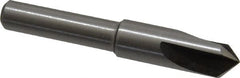 Interstate - 5/16" Head Diam, 1/4" Shank Diam, 3 Flute 90° High Speed Steel Countersink - Bright Finish, 2" OAL, Single End, Straight Shank, Right Hand Cut - Exact Tooling