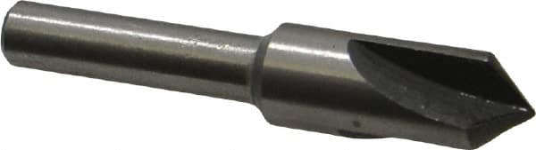 Interstate - 3/8" Head Diam, 1/4" Shank Diam, 3 Flute 90° High Speed Steel Countersink - Exact Tooling