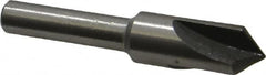 Interstate - 3/8" Head Diam, 1/4" Shank Diam, 3 Flute 90° High Speed Steel Countersink - Exact Tooling