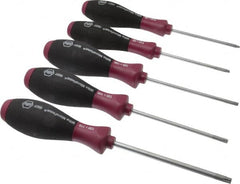 Wiha - 5 Piece Torx Screwdriver Set - Bit Sizes: Torx T10, T15, T20, T25 & T30 - Exact Tooling