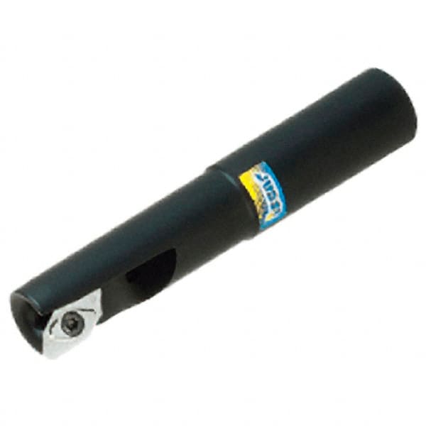 Iscar - 25mm Cut Diam, 15.8mm Max Depth of Cut, 24mm Shank Diam, 180mm OAL, Indexable Square Shoulder End Mill - HM90 APCR 1605.. Inserts, Cylindrical Shank, 90° Lead Angle, Through Coolant, Series Helialu - Exact Tooling