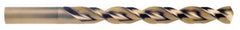 Accupro - #45 130° Cobalt Jobber Drill - Bright Finish, Right Hand Cut, Parabolic Flute, Straight Shank, 1-15/16" OAL, Split Point - Exact Tooling