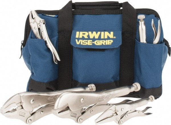 Irwin - 5 Piece Locking Plier Set - Comes in Kit Bag - Exact Tooling