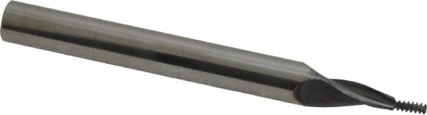 Scientific Cutting Tools - #4-40 UNC, 0.079" Cutting Diam, 2 Flute, Solid Carbide Helical Flute Thread Mill - Internal Thread, 0.185" LOC, 2-1/2" OAL, 1/4" Shank Diam - Exact Tooling