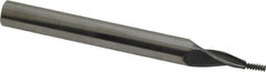 Scientific Cutting Tools - #4-40 UNC, 0.079" Cutting Diam, 2 Flute, Solid Carbide Helical Flute Thread Mill - Internal Thread, 0.185" LOC, 2-1/2" OAL, 1/4" Shank Diam - Exact Tooling