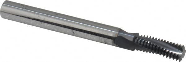 Scientific Cutting Tools - 5/16-24 UNF, 0.234" Cutting Diam, 3 Flute, Solid Carbide Helical Flute Thread Mill - Internal Thread, 0.641" LOC, 2-1/2" OAL, 1/4" Shank Diam - Exact Tooling