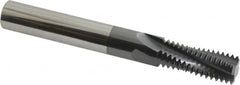 Scientific Cutting Tools - 3/4-12 UN, 0.495" Cutting Diam, 4 Flute, Solid Carbide Helical Flute Thread Mill - Internal Thread, 1.283" LOC, 4" OAL, 1/2" Shank Diam - Exact Tooling