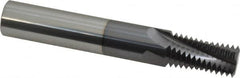 Scientific Cutting Tools - 1, 2 - 11-1/2 NPT, 0.55" Cutting Diam, 4 Flute, Solid Carbide Helical Flute Thread Mill - Internal/External Thread, 1.171" LOC, 4" OAL, 5/8" Shank Diam - Exact Tooling