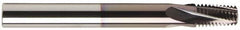 Accupro - 5/8-11 UNC, 0.47" Cutting Diam, 4 Flute, Solid Carbide Helical Flute Thread Mill - Internal Thread, 1-1/4" LOC, 4" OAL, 1/2" Shank Diam - Exact Tooling