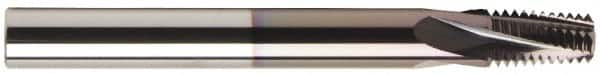 Accupro - 7/16-14 UNC, 0.305" Cutting Diam, 4 Flute, Solid Carbide Helical Flute Thread Mill - Internal Thread, 7/8" LOC, 2-1/2" OAL, 5/16" Shank Diam - Exact Tooling