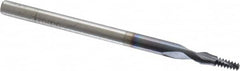 Accupro - #4-40 UNC, 0.085" Cutting Diam, 2 Flute, Solid Carbide Helical Flute Thread Mill - Internal Thread, 7/32" LOC, 2" OAL, 1/8" Shank Diam - Exact Tooling