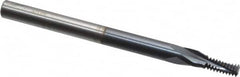 Accupro - #10-32 UNF, 0.14" Cutting Diam, 3 Flute, Solid Carbide Helical Flute Thread Mill - Internal Thread, 5/16" LOC, 2-1/2" OAL, 3/16" Shank Diam - Exact Tooling