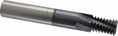 Accupro - 1-8 UNC, 0.735" Cutting Diam, 4 Flute, Solid Carbide Helical Flute Thread Mill - Internal Thread, 1" LOC, 5" OAL, 3/4" Shank Diam - Exact Tooling