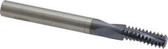 Accupro - 5/16-18 UNC, 0.235" Cutting Diam, 3 Flute, Solid Carbide Helical Flute Thread Mill - Internal Thread, 5/8" LOC, 2-1/2" OAL, 1/4" Shank Diam - Exact Tooling