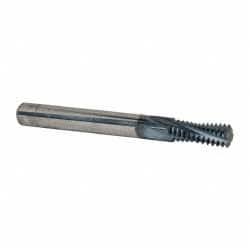 Accupro - 3/8-16 UNC, 0.3" Cutting Diam, 4 Flute, Solid Carbide Helical Flute Thread Mill - Internal Thread, 3/4" LOC, 3" OAL, 5/16" Shank Diam - Exact Tooling