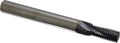 Accupro - 7/16-20 UNF, 0.345" Cutting Diam, 4 Flute, Solid Carbide Helical Flute Thread Mill - Internal Thread, 3/4" LOC, 3" OAL, 3/8" Shank Diam - Exact Tooling