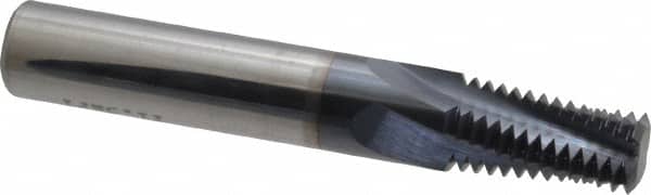 Accupro - 1 - 11-1/2 NPT, 0.62" Cutting Diam, 4 Flute, Solid Carbide Helical Flute Thread Mill - Internal Thread, 1-1/8" LOC, 4" OAL, 5/8" Shank Diam - Exact Tooling