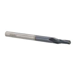 Accupro - M5x0.80 Metric Coarse, 0.145" Cutting Diam, 3 Flute, Solid Carbide Helical Flute Thread Mill - Internal Thread, 5/16" LOC, 2-1/2" OAL, 3/16" Shank Diam - Exact Tooling