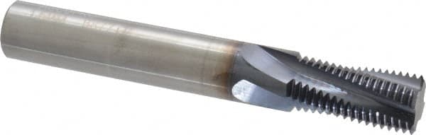 Accupro - M18x1.50 Metric Fine, 0.4902" Cutting Diam, 4 Flute, Solid Carbide Helical Flute Thread Mill - Internal Thread, 25.5mm LOC, 89mm OAL, 14mm Shank Diam - Exact Tooling