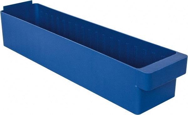Quantum Storage - 23-7/8" Deep, Blue High-Impact Polystyrene Drawer Bin - 4-5/8" High x 5-9/16" Wide x 23-7/8" Long - Exact Tooling