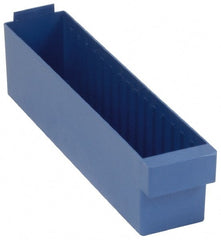 Quantum Storage - 17-5/8" Deep, Blue High-Impact Polystyrene Drawer Bin - 4-5/8" High x 3-3/4" Wide x 17-5/8" Long - Exact Tooling